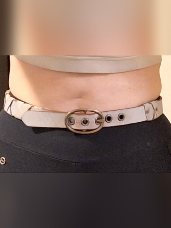 DIESEL | White Leather Belt main image 4